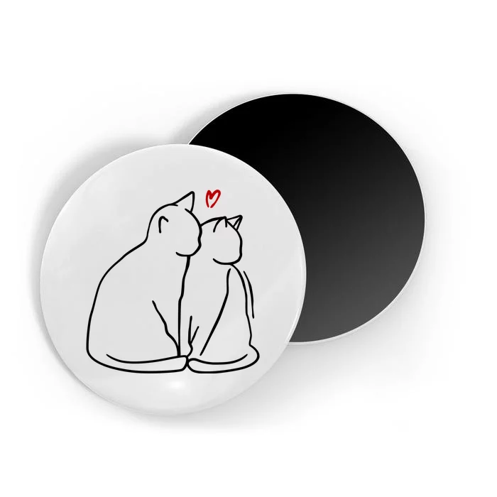 Cat Lover Cute Valentine Magnet