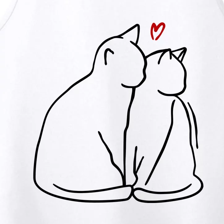 Cat Lover Cute Valentine Performance Tank