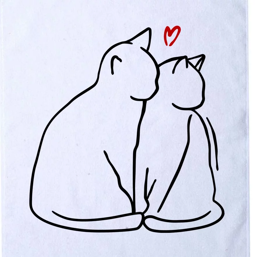 Cat Lover Cute Valentine Platinum Collection Golf Towel