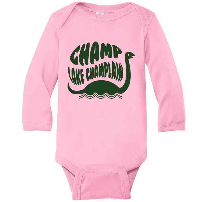 Champ Lake Champlain Monster American Folklore Baby Long Sleeve Bodysuit