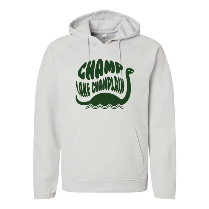 Champ Lake Champlain Monster American Folklore Performance Fleece Hoodie