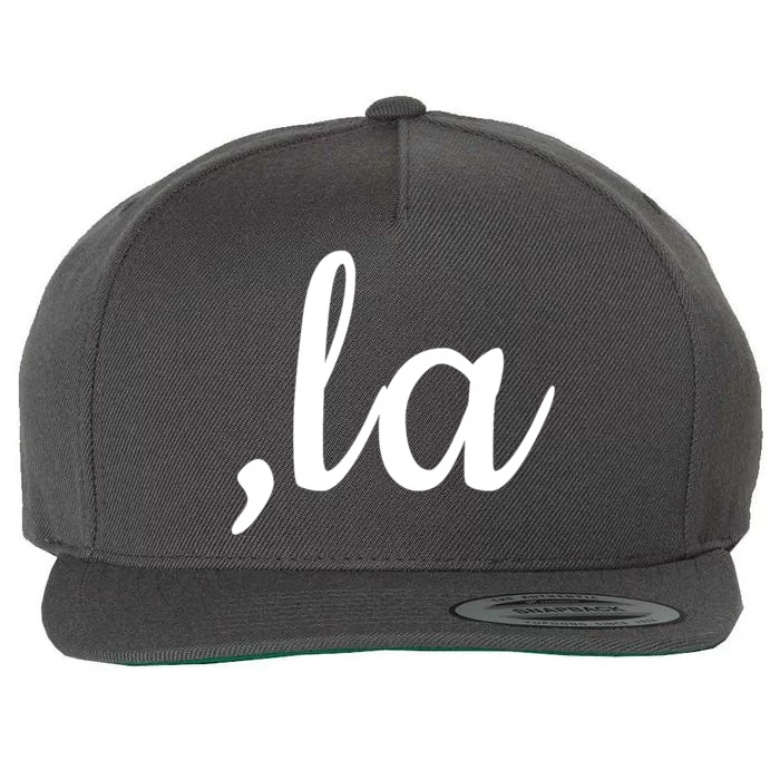 Comma La Wool Snapback Cap