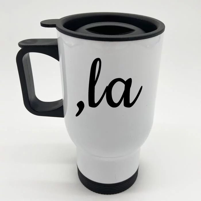 Comma La Front & Back Stainless Steel Travel Mug