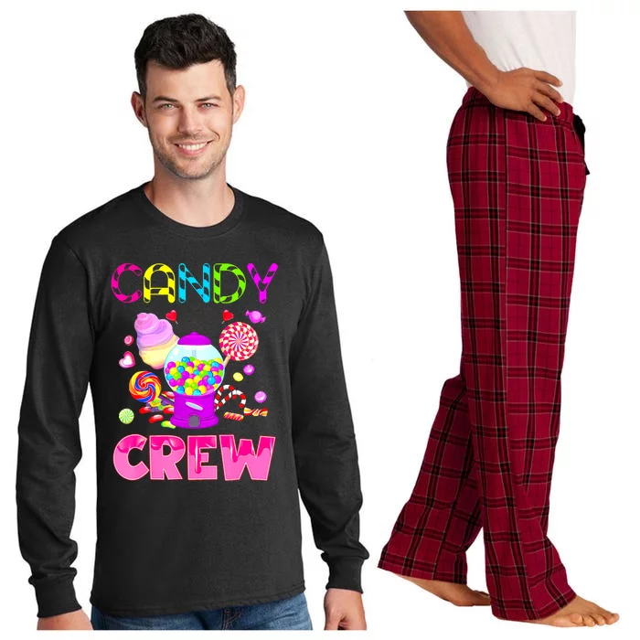 Candy Land Costume Women Candy Crew Sweetie Candy Squad Long Sleeve Pajama Set