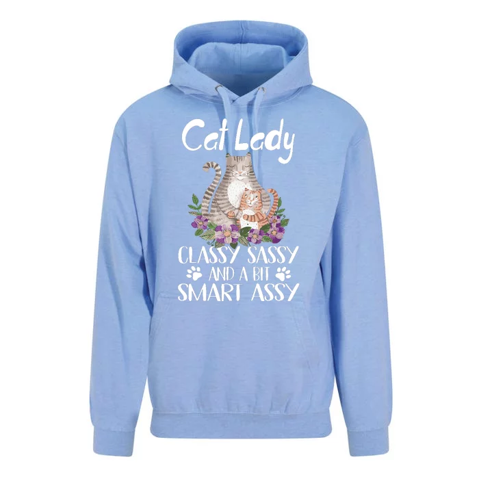 Cat Lady Classy Sassy And A Bit Smart Assy Cute Unisex Surf Hoodie