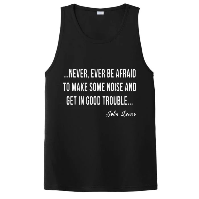 Congressman Lewis Civil Rights Hero Quote Premium Performance Tank