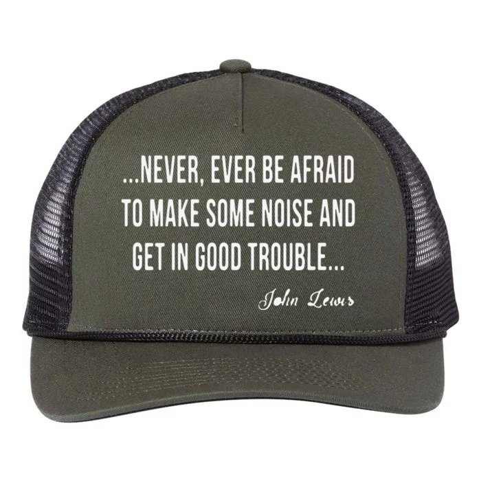 Congressman Lewis Civil Rights Hero Quote Premium Retro Rope Trucker Hat Cap