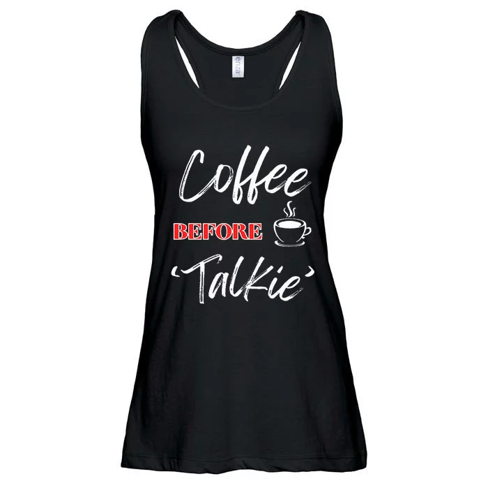 Coffee Lover “Coffee Before Talkie” By Funny Wittywares Ladies Essential Flowy Tank