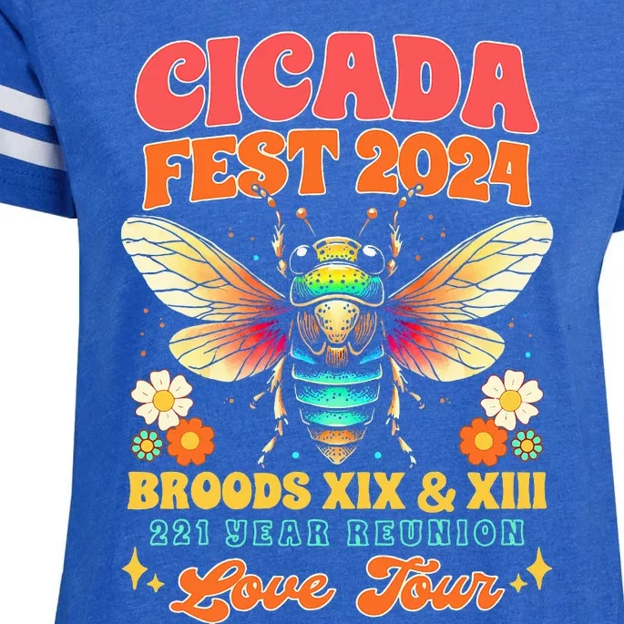 Cicada Lover Cicada Fest 2024 Broods Xix & Xiii Enza Ladies Jersey Football T-Shirt