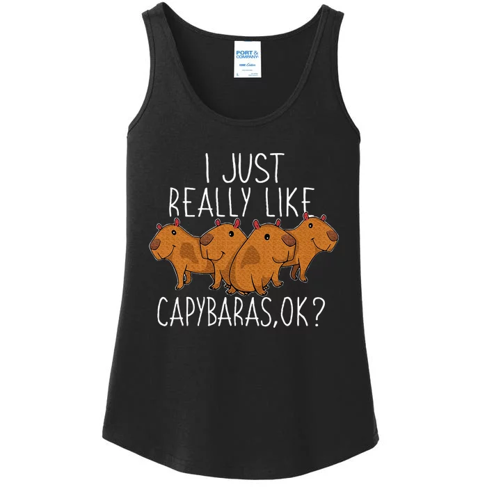 Capybara Lover Ladies Essential Tank