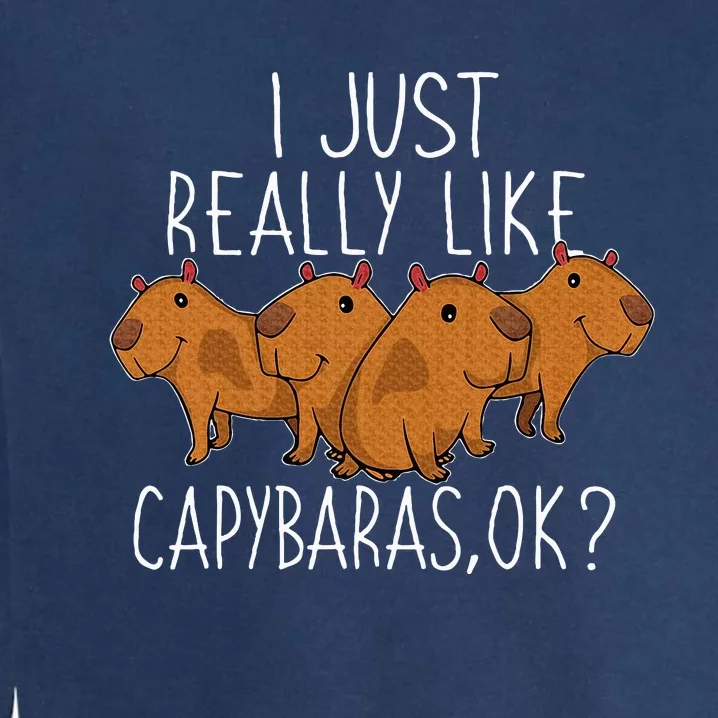 Capybara Lover Garment-Dyed Sweatshirt