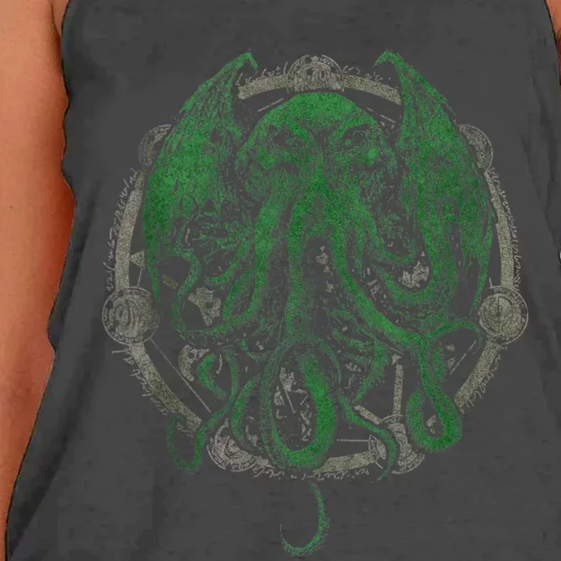 Cthulhu Lovecraft Women's Knotted Racerback Tank