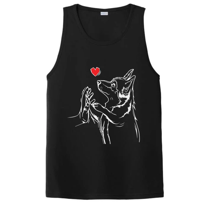 Corgi Love Cute Corgi Dog Girl Performance Tank