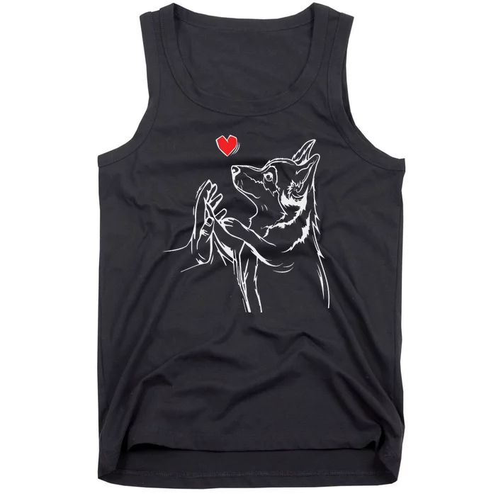 Corgi Love Cute Corgi Dog Girl Tank Top