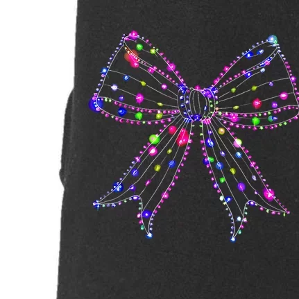 Christmas Light Coquette Bow Christmas Season Doggie 3-End Fleece Hoodie