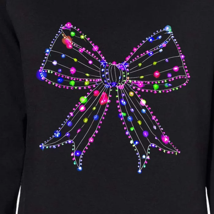 Christmas Light Coquette Bow Christmas Season Womens California Wash Sweatshirt