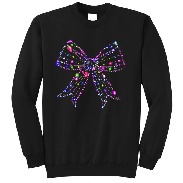 Christmas Light Coquette Bow Christmas Season Tall Sweatshirt