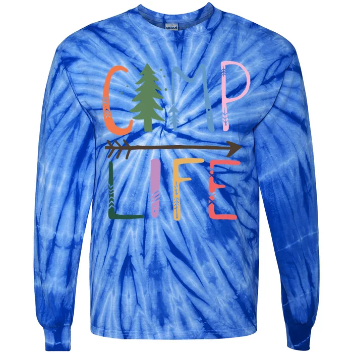 Camping Life Colorful Happy Campers Great Gift Tie-Dye Long Sleeve Shirt