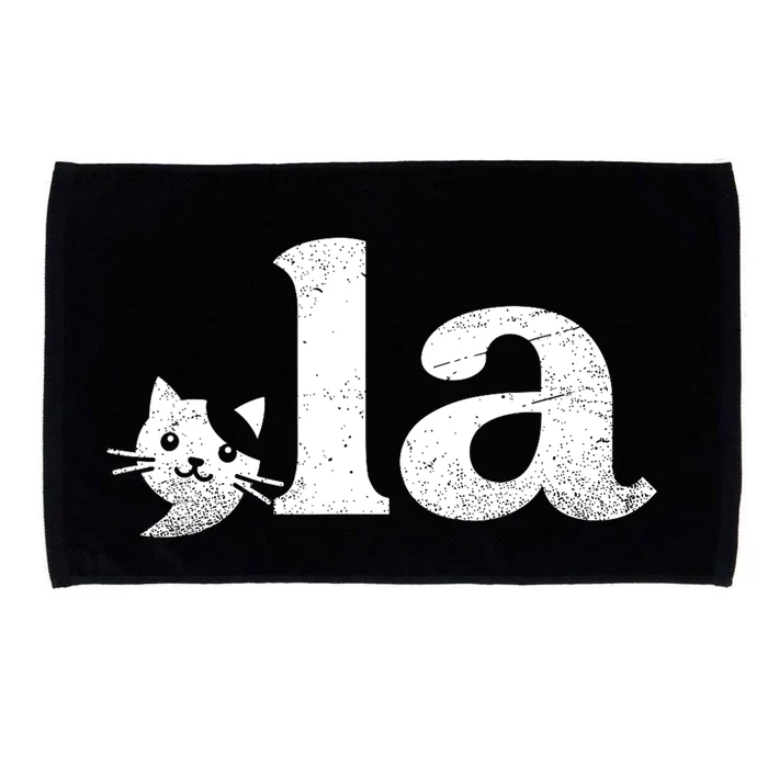 Comma La Cat Retro Vote Kamala Harris 2024 Microfiber Hand Towel