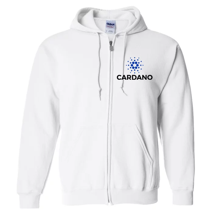 Cardano Logo Crypto Coin Blockchain Full Zip Hoodie