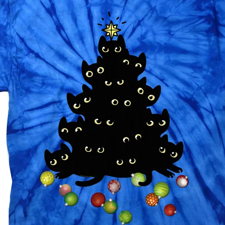 Cat Lovers Cute And Funny Holiday Tree Christmas Meaningful Gift Tie-Dye T-Shirt