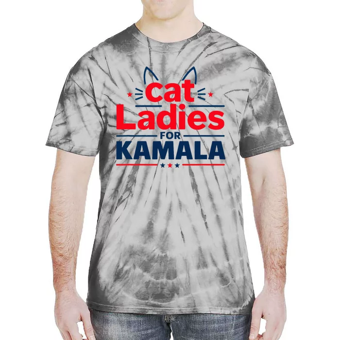 Cat Ladies Cat Lettering Positive Funny Tie-Dye T-Shirt