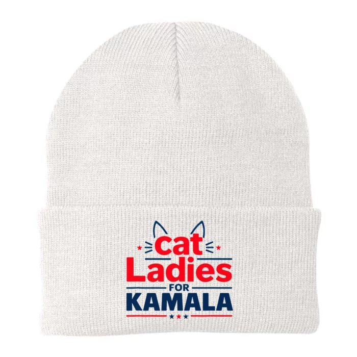 Cat Ladies Cat Lettering Positive Funny Knit Cap Winter Beanie