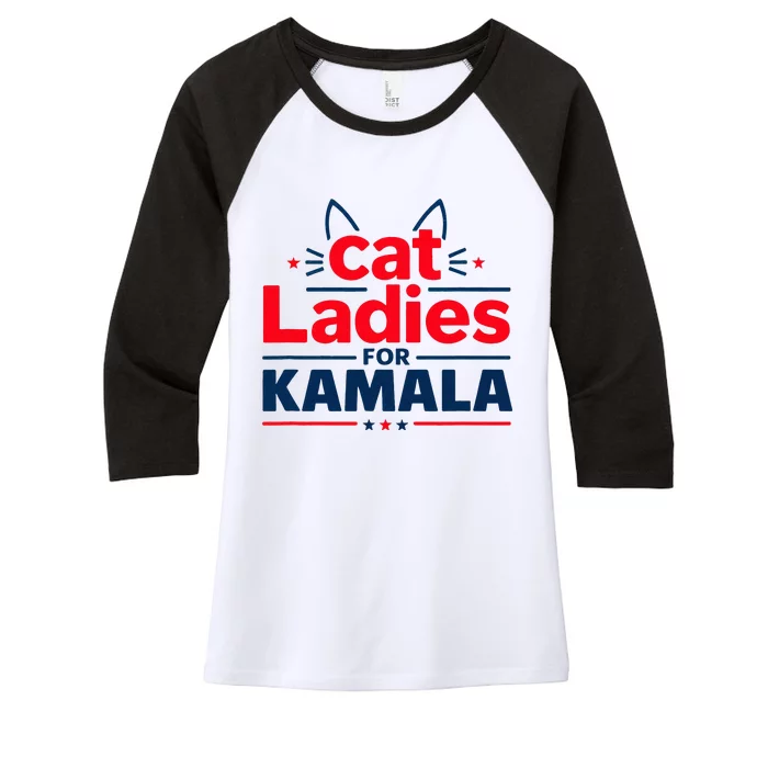 Cat Ladies Cat Lettering Positive Funny Women's Tri-Blend 3/4-Sleeve Raglan Shirt