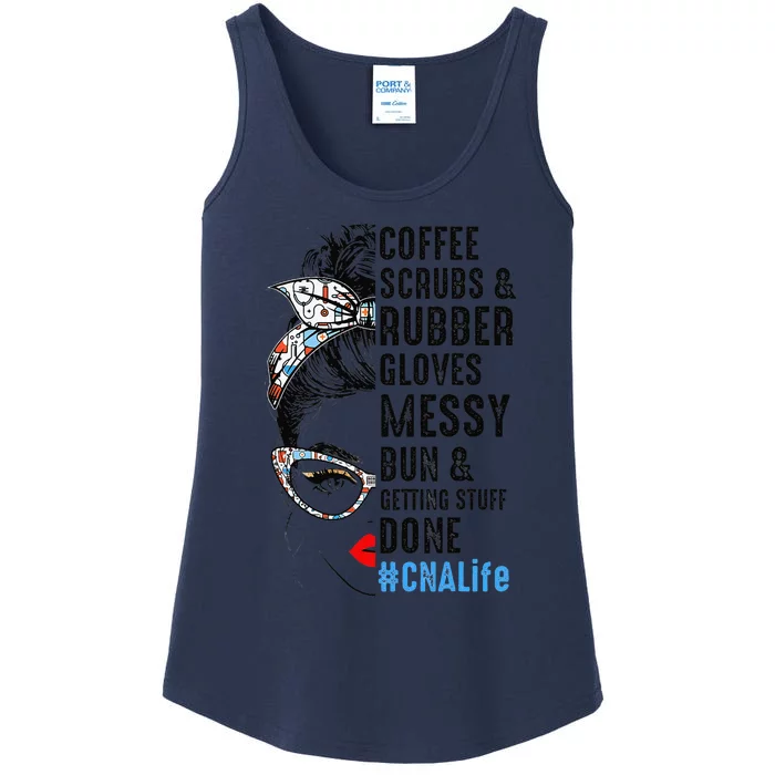 CNA Life Coffee Scrubs And Rubber Gloves Nurses Week Ladies Essential Tank