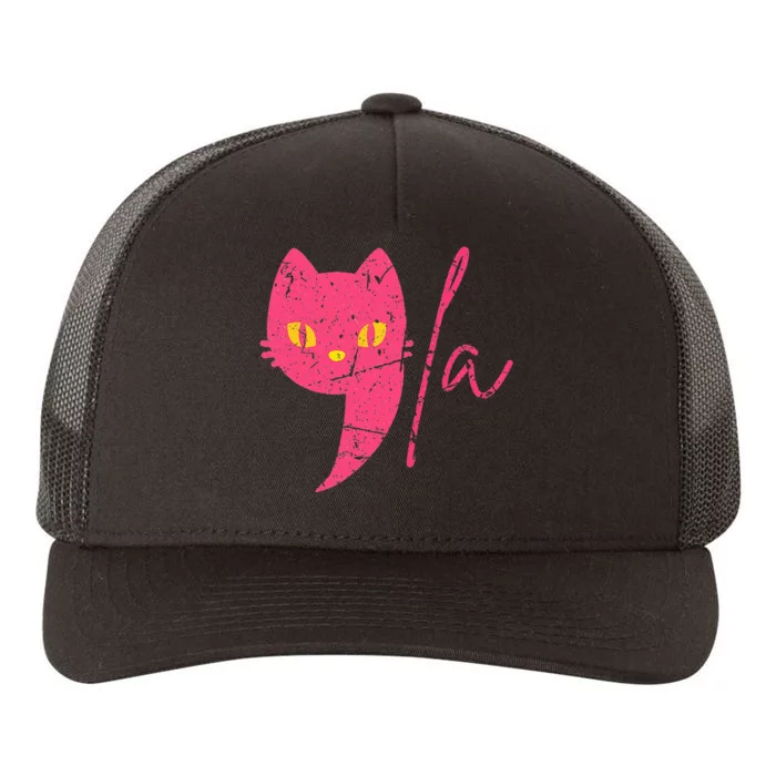 Comma La Cat Ladies For Kamala Harris Yupoong Adult 5-Panel Trucker Hat