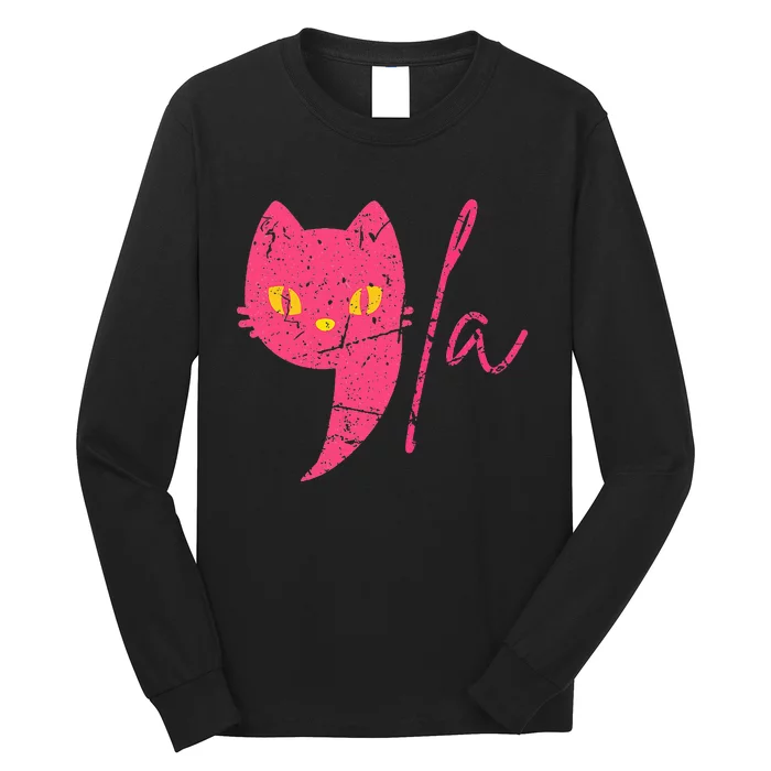 Comma La Cat Ladies For Kamala Harris Long Sleeve Shirt