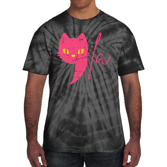 Comma La Cat Ladies For Kamala Harris Tie-Dye T-Shirt