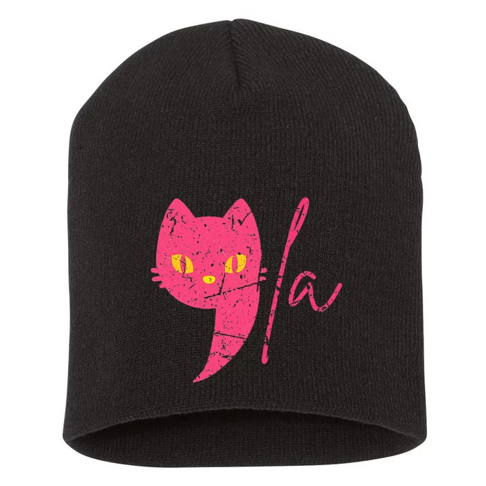 Comma La Cat Ladies For Kamala Harris Short Acrylic Beanie