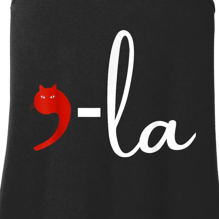 Comma La Cat Kamala Harris 2024 President Comma La Funny Ladies Essential Tank