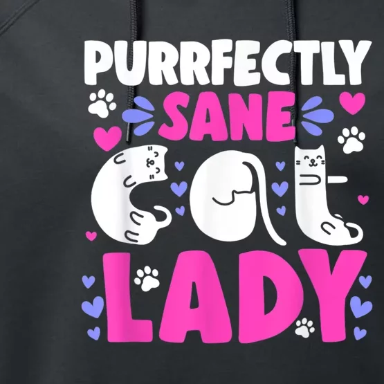 Cat Lady, Cat Lover, Womens Cat Tee, Cat Performance Fleece Hoodie