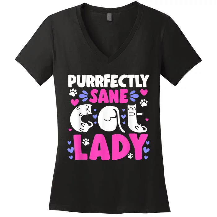 Cat Lady, Cat Lover, Womens Cat Tee, Cat Women's V-Neck T-Shirt