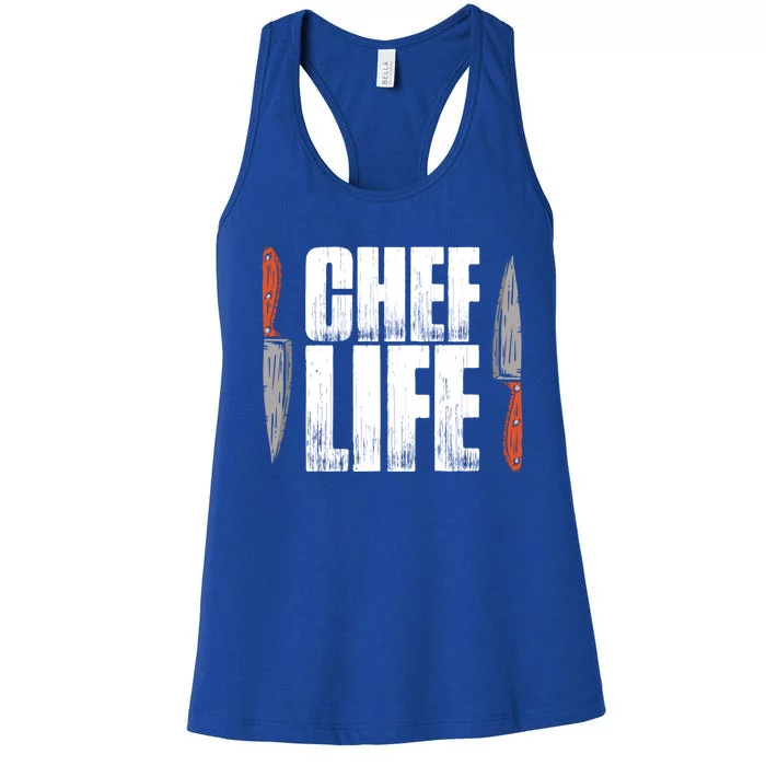 Chefs Life Cooking Culinary Art Cuisine Cook Chef Gift Women's Racerback Tank