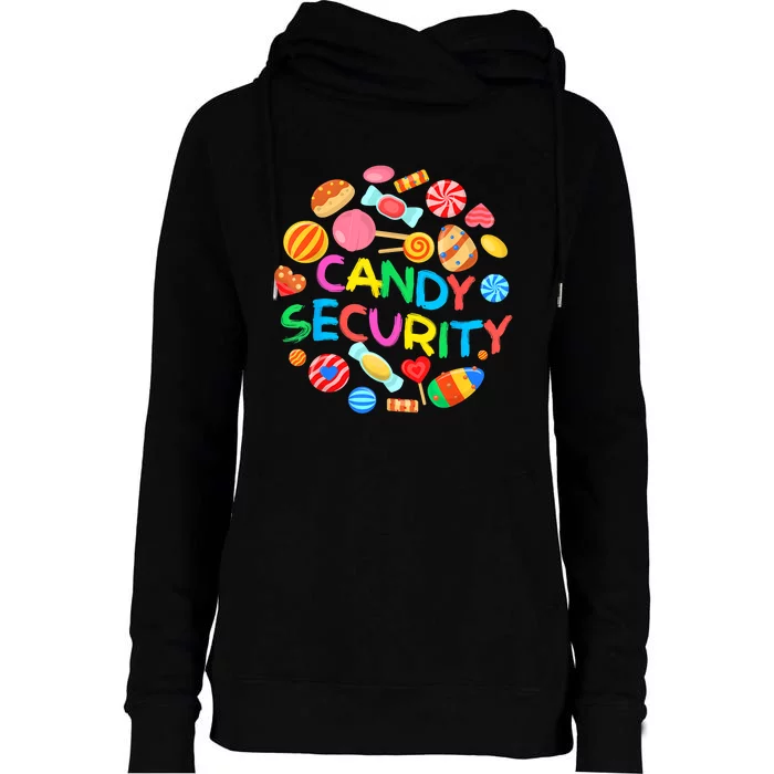 Candy Land Costumes Candy Security Candy Crew Womens Funnel Neck Pullover Hood