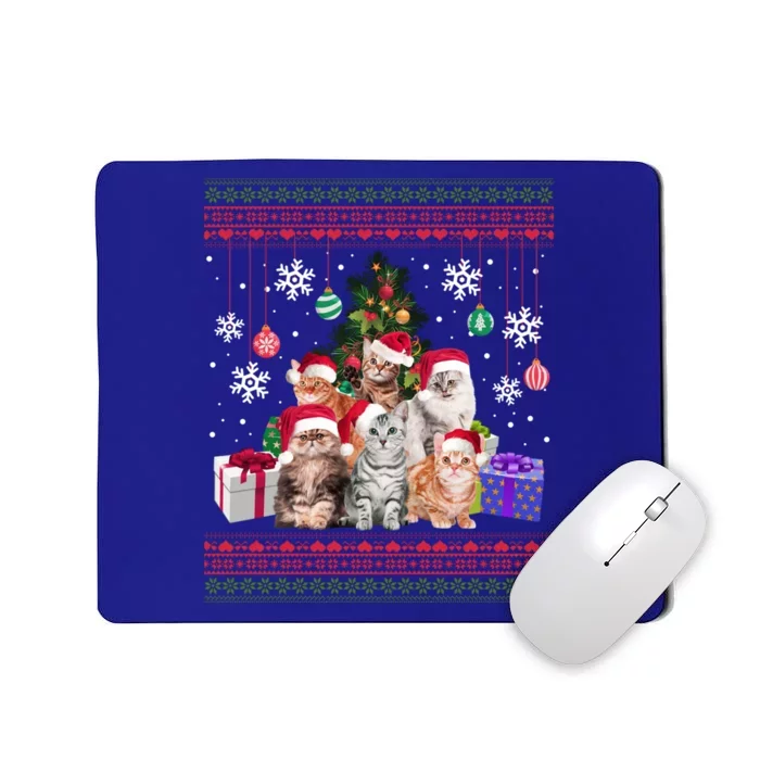 Cat Lover Christmas Funny Ugly Merry Cat Mom Dad Cool Gift Mousepad