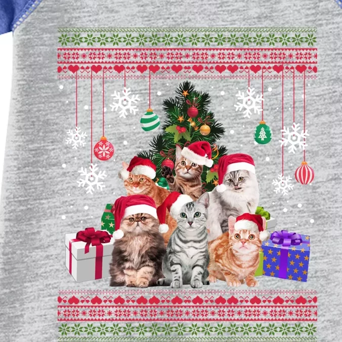 Cat Lover Christmas Funny Ugly Merry Cat Mom Dad Cool Gift Infant Baby Jersey Bodysuit