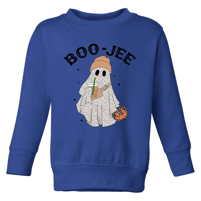 Coffee Lovers Cute Ghost Halloween Costume Boujee Boojee Gift Toddler Sweatshirt