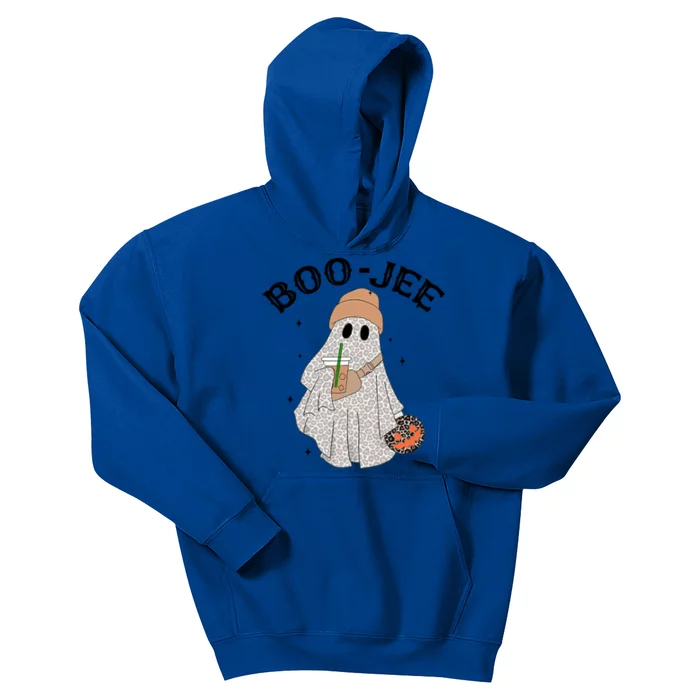 Coffee Lovers Cute Ghost Halloween Costume Boujee Boojee Gift Kids Hoodie