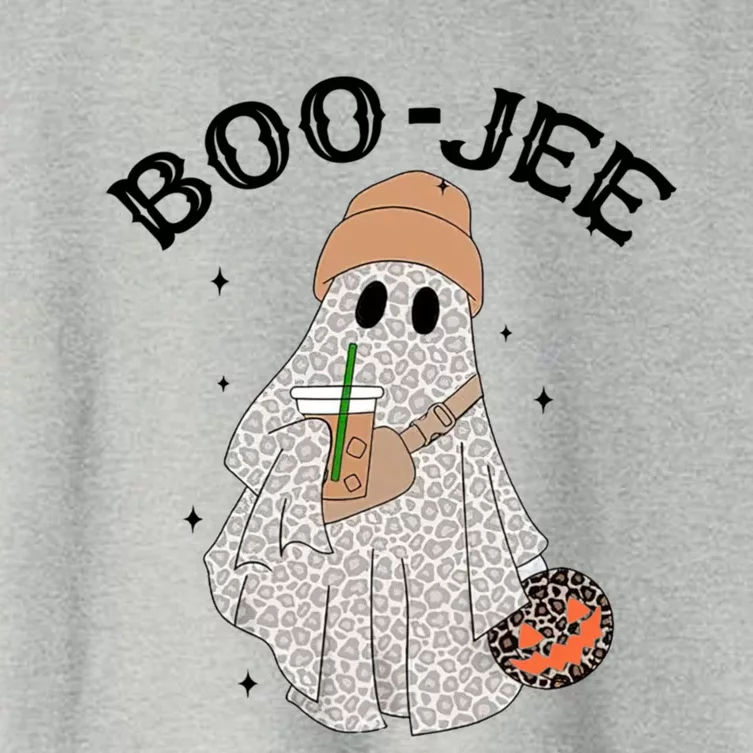 Coffee Lovers Cute Ghost Halloween Costume Boujee Boojee Gift Women's Crop Top Tee