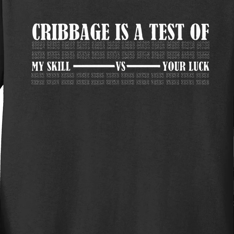 Cribbage Lover Cribbage Board Game Champion Cribbage Kids Long Sleeve Shirt