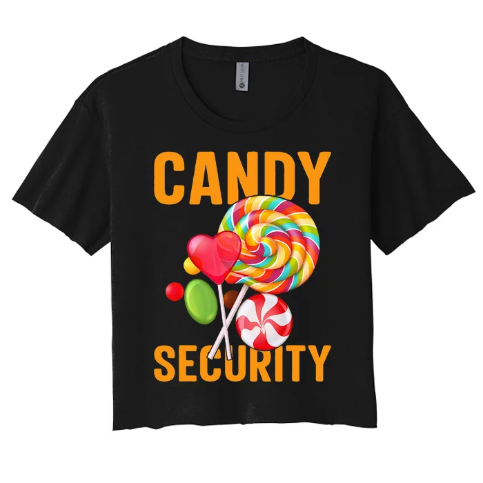 candy land costumes candy land candy security Women's Crop Top Tee