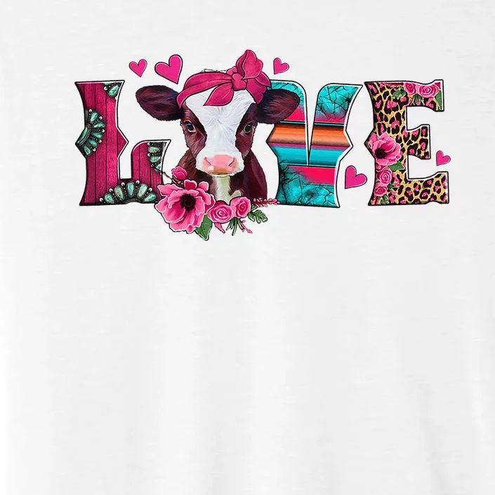 Cute Love Calf Love Cow Western Valentines Day Calf Mom ChromaSoft Performance T-Shirt