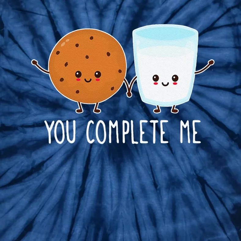 Cute Love Cookie And Milk You Complete Me Valentine's Day Tie-Dye T-Shirt