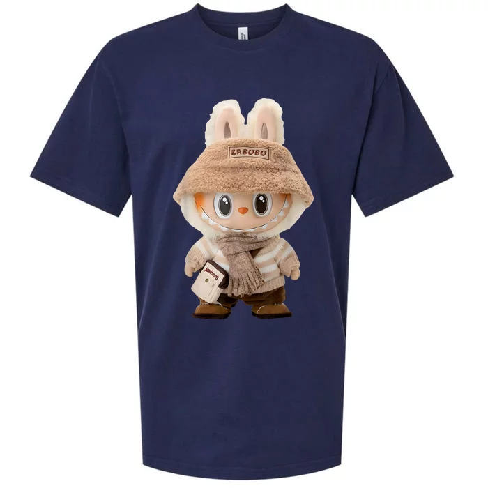 Cute Labubu Classic Pose Fun Labubu Lover Gifts Sueded Cloud Jersey T-Shirt