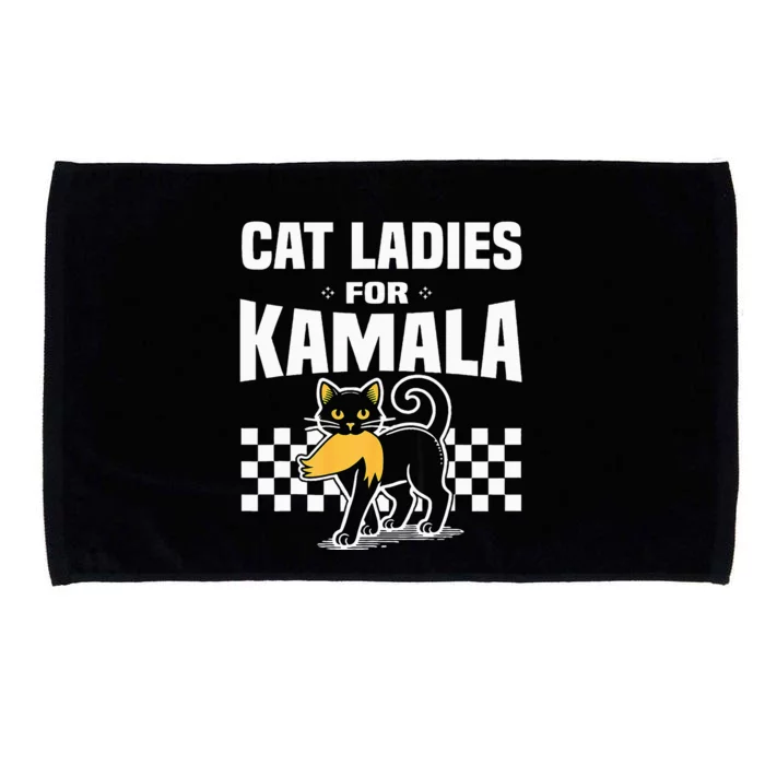 Cat Ladies Cat Lettering Positive Microfiber Hand Towel