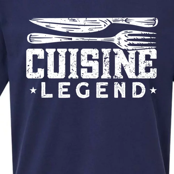 Cuisine Legend Cook Cooking Funny Chef Gift Sueded Cloud Jersey T-Shirt